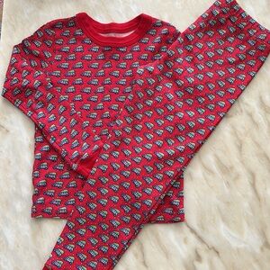 Vineyard Vines Kids Red‎ Truck and Christmas Tree 2-Piece Pajama Set Size 6/7